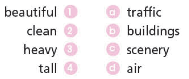 1c. Vocabulary - Unit 1. City & Country - SBT Tiếng Anh 8 Right on! 1 1