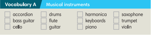 5.1 Vocabulary - Unit 5. The music of life – Tiếng Anh 6 – English Discovery 0 2
