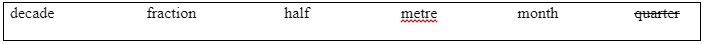 Vocabulary: Units of measurement - Unit 5: Achieve - SBT Tiếng Anh 7 Friends Plus 0 1